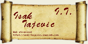 Isak Tajević vizit kartica